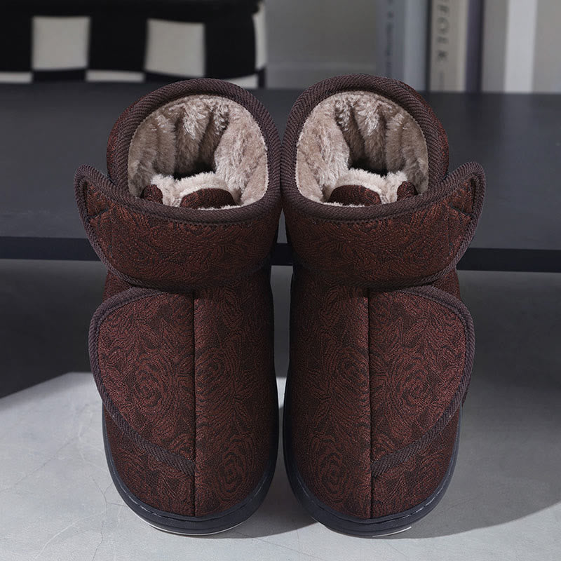 Plus Size Floral Print Slippers - Brown - EU44-45(US9-10) - image 12
