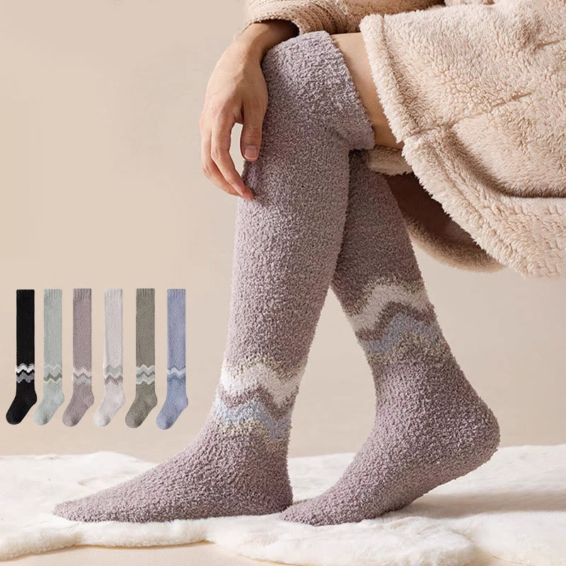 Knee High Coral Fleece Sleep Socks(2 Pairs) - image 0