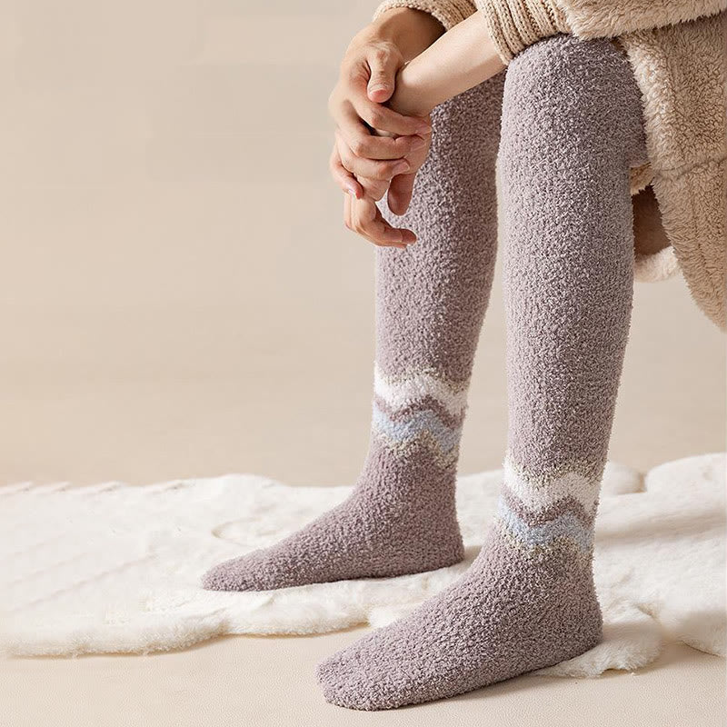 Knee High Coral Fleece Sleep Socks(2 Pairs) - image 11
