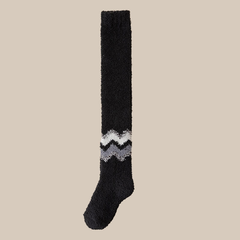 Knee High Cozy Sleep Socks(2 Pairs) - Black - EU39-43(US6-9) - image 17