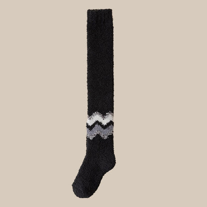 Knee High Cozy Sleep Socks(2 Pairs) - Black - EU39-43(US6-9) - image 17