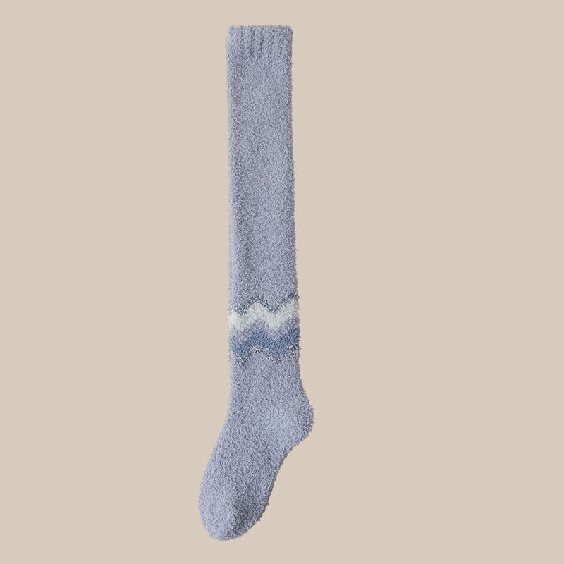Knee High Cozy Sleep Socks(2 Pairs) - Blue - EU39-43(US6-9) - image 19