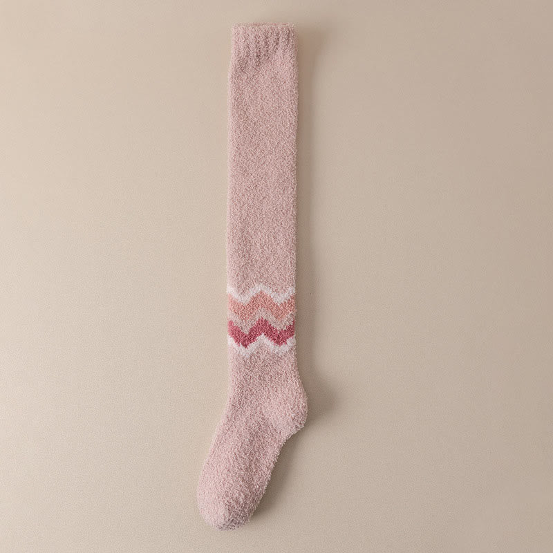 Knee High Cozy Sleep Socks(2 Pairs) - Dark Pink - EU39-43(US6-9) - image 15