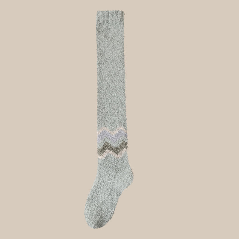 Knee High Cozy Sleep Socks(2 Pairs) - Light Green - EU39-43(US6-9) - image 20