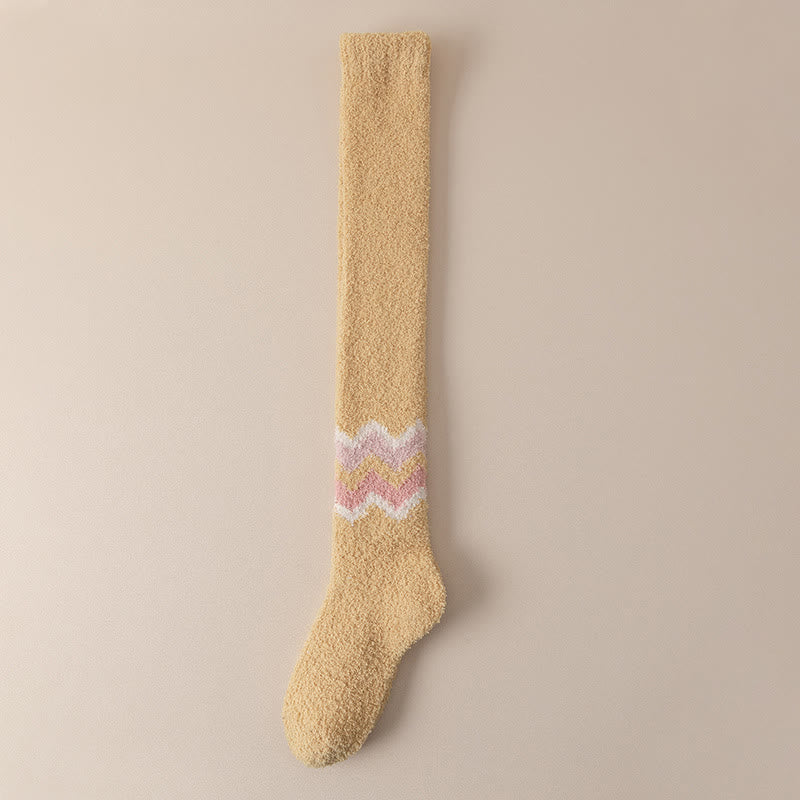 Knee High Cozy Sleep Socks(2 Pairs) - Yellow - EU39-43(US6-9) - image 23