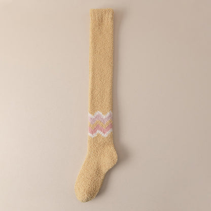 Knee High Cozy Sleep Socks(2 Pairs) - Yellow - EU39-43(US6-9) - image 23