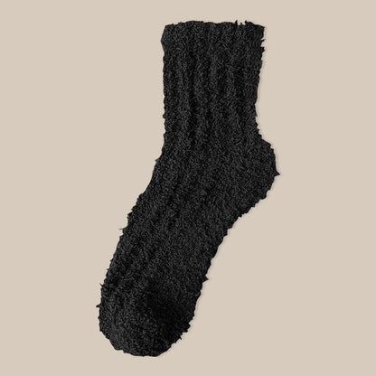 Coral fleece Winter Sleep Socks(7 Pairs) - Black - EU39-43(US6-9) - image 19