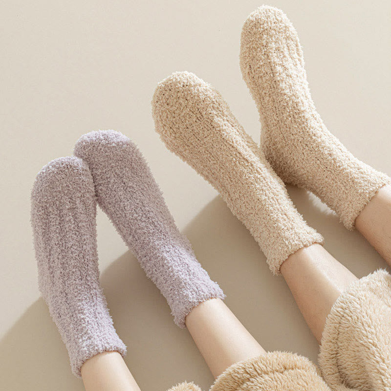 Coral fleece Winter Sleep Socks(7 Pairs) - image 8