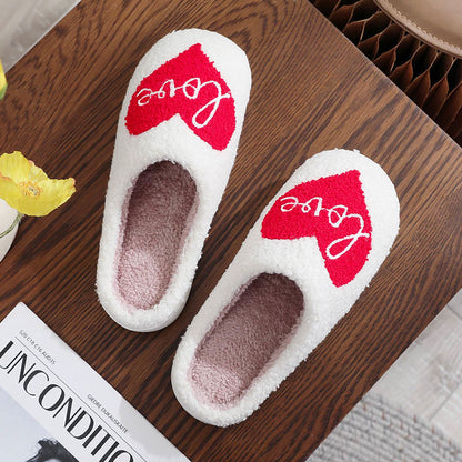 Plus Size Love Heart Slippers - White - EU44-45(US10-11) - image 4