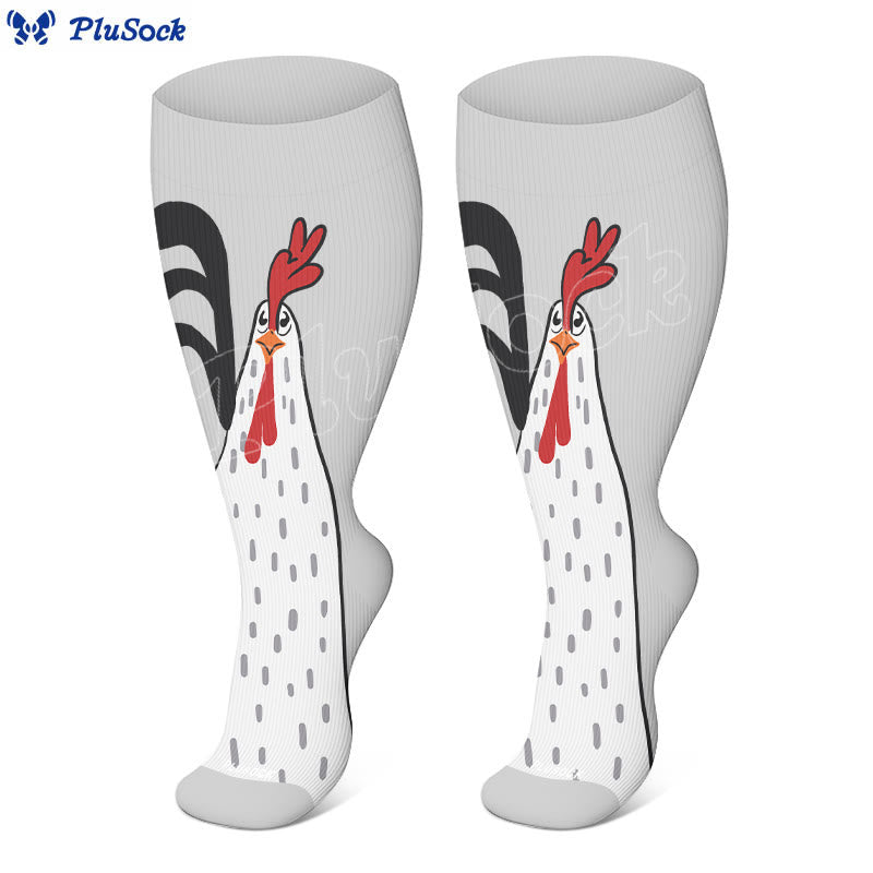 Plus Size Funny Chicken Feet Compression Socks(3 Pairs) - image 3