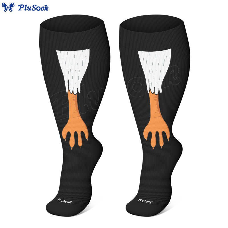 Plus Size Funny Chicken Feet Compression Socks(3 Pairs) - image 2