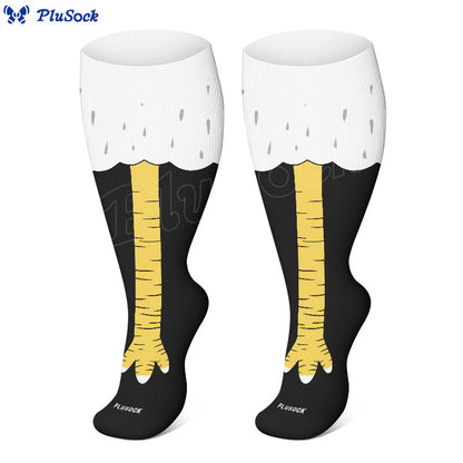 Plus Size Funny Chicken Feet Compression Socks(3 Pairs) - image 4