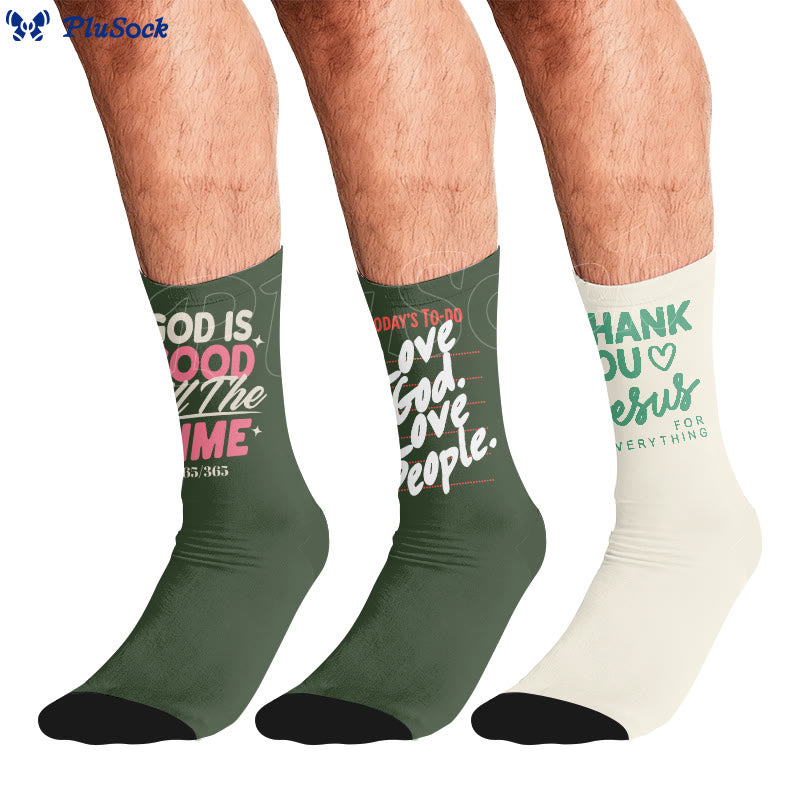 Thank You Jesus Quarter Socks - image 0