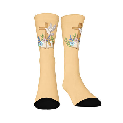 Cross Pigeon Quarter Socks - Yellow(1 Pair) - EU37-44(US4-10) - image 10