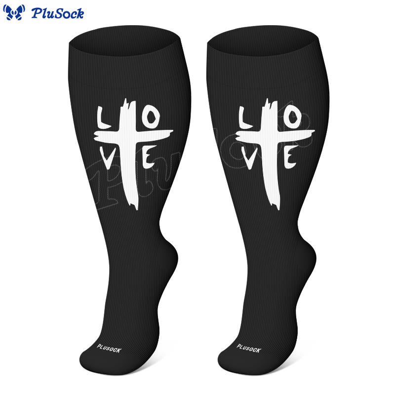 Plus Size Christian Cross Faith Compression Socks(3 Pairs) - image 2