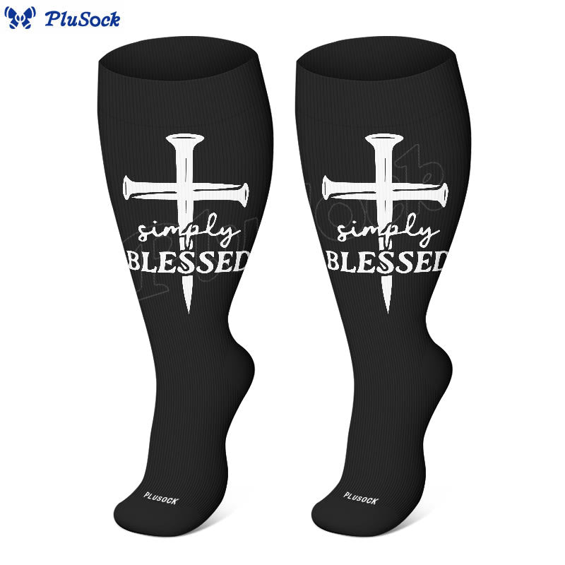 Plus Size Christian Cross Faith Compression Socks(3 Pairs) - image 3