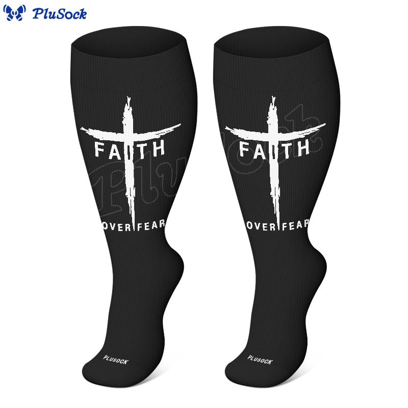 Plus Size Christian Cross Faith Compression Socks(3 Pairs) - image 4