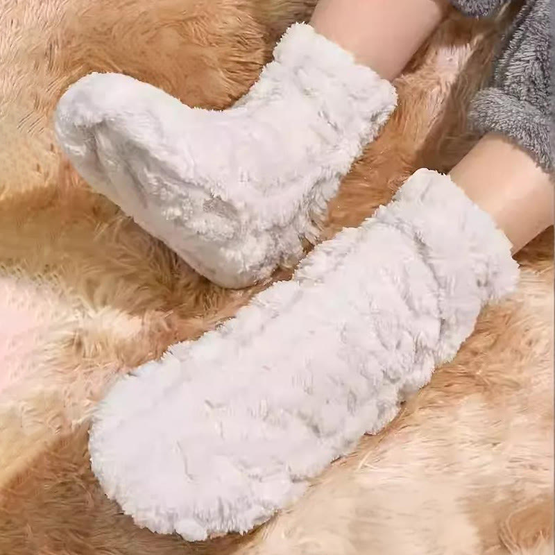 Keep Warm Coral Fleece Sleep Socks(3 Pairs) - image 7