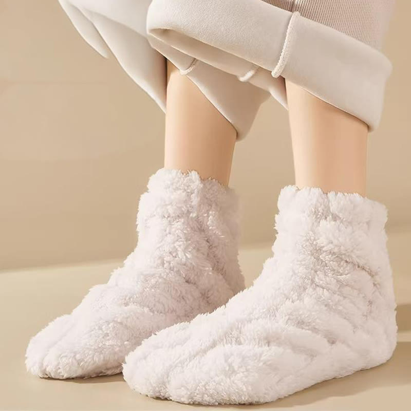 Keep Warm Coral Fleece Sleep Socks(3 Pairs) - image 12