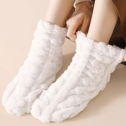 Keep Warm Coral Fleece Sleep Socks(3 Pairs) - image 8