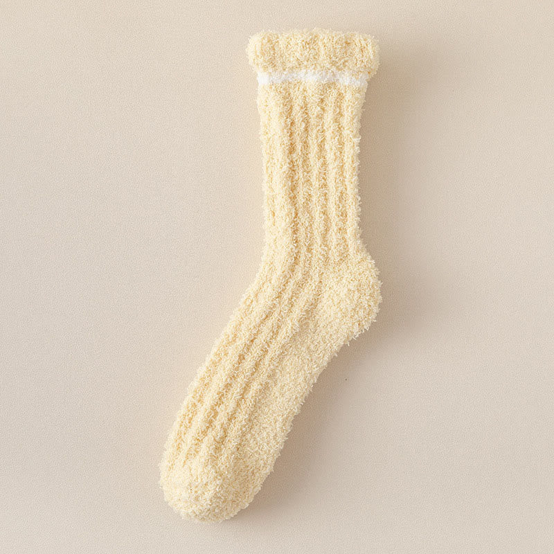 Soft Gentle Feel Sleep Socks(4 Pairs) - Yellow - EU36-40(US3-7) - image 13