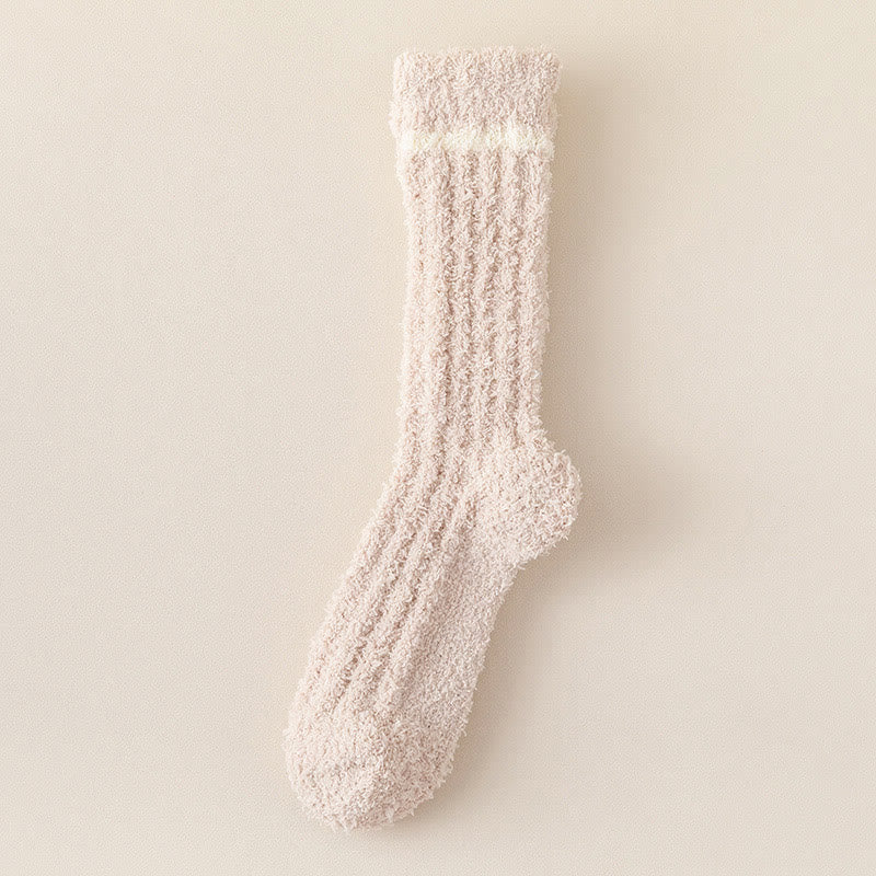 Soft Gentle Feel Sleep Socks(4 Pairs) - Apricot - EU36-40(US3-7) - image 11