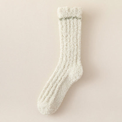 Soft Gentle Feel Sleep Socks(4 Pairs) - Green - EU36-40(US3-7) - image 12