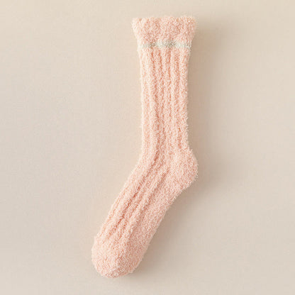 Soft Gentle Feel Sleep Socks(4 Pairs) - Pink - EU36-40(US3-7) - image 17