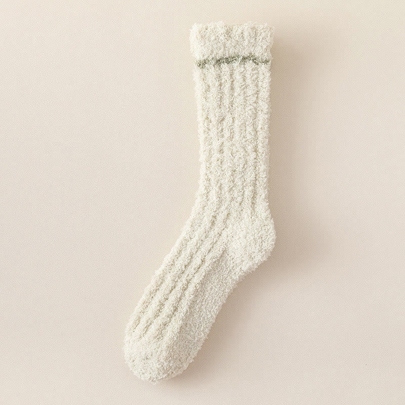 Soft Gentle Feel Sleep Socks(4 Pairs) - Green - EU36-40(US3-7) - image 12