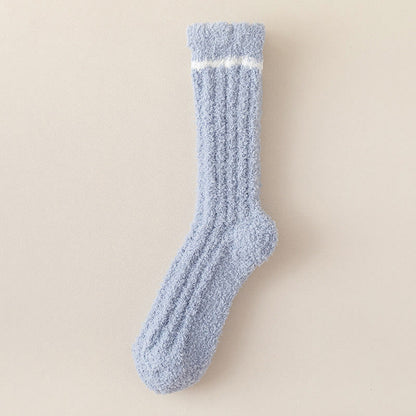 Soft Gentle Feel Sleep Socks(4 Pairs) - Blue - EU36-40(US3-7) - image 16