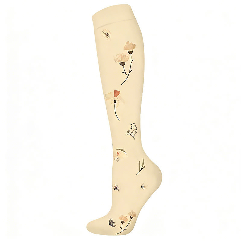 Garden Dreams Compression Socks(6 Pairs) - Yellow - S/M - image 1