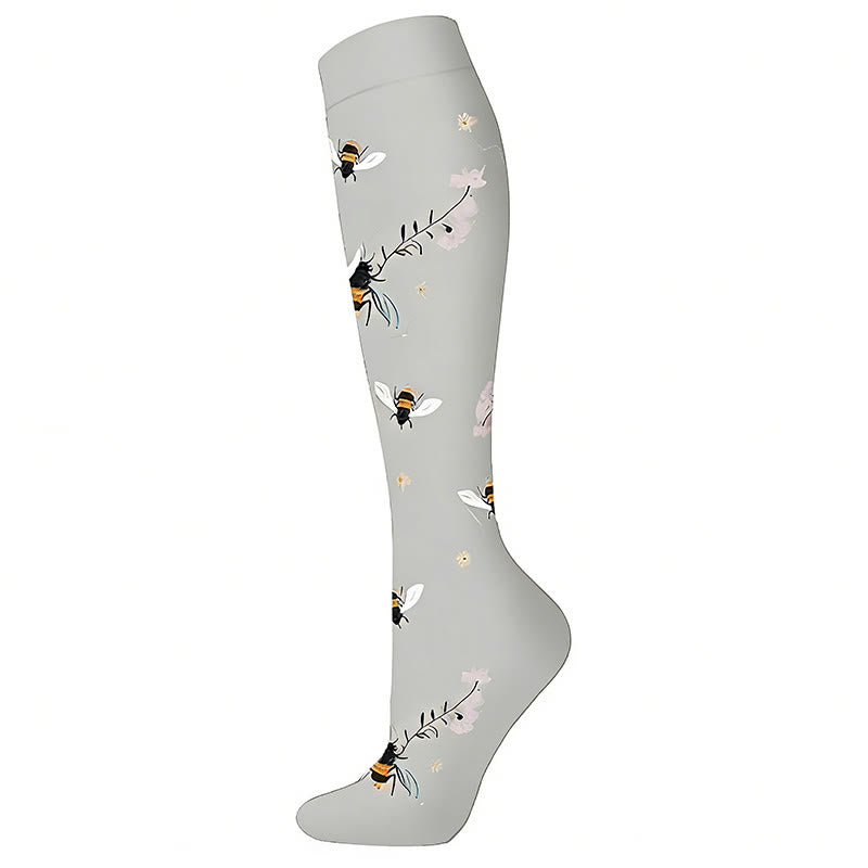 Garden Dreams Compression Socks(6 Pairs) - Grey - S/M - image 3