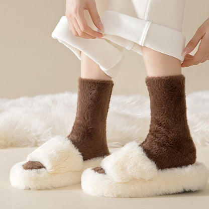 Solid Colors Versatile Style Sleep Socks(3 Pairs) - image 7