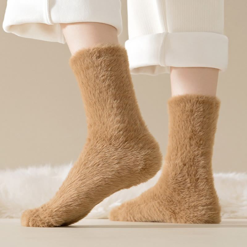 Solid Colors Versatile Style Sleep Socks(3 Pairs) - image 5