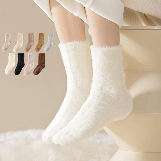 Solid Colors Versatile Style Sleep Socks(3 Pairs) - image 0