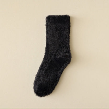 Solid Colors Versatile Style Sleep Socks(3 Pairs) - Black - EU36-43(US3-9) - image 14