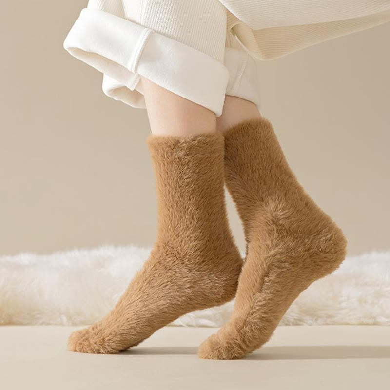 Solid Colors Versatile Style Sleep Socks(3 Pairs) - image 4