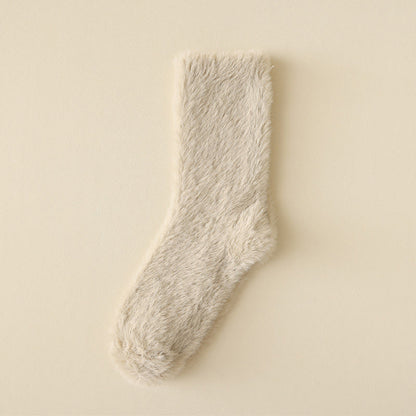 Solid Colors Versatile Style Sleep Socks(3 Pairs) - Apricot - EU36-43(US3-9) - image 18