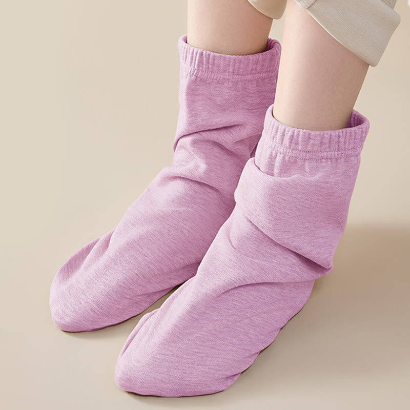 Skin Friendly Reinforced Design Sleep Socks - Purple - EU36-44(US3-10) - image 7