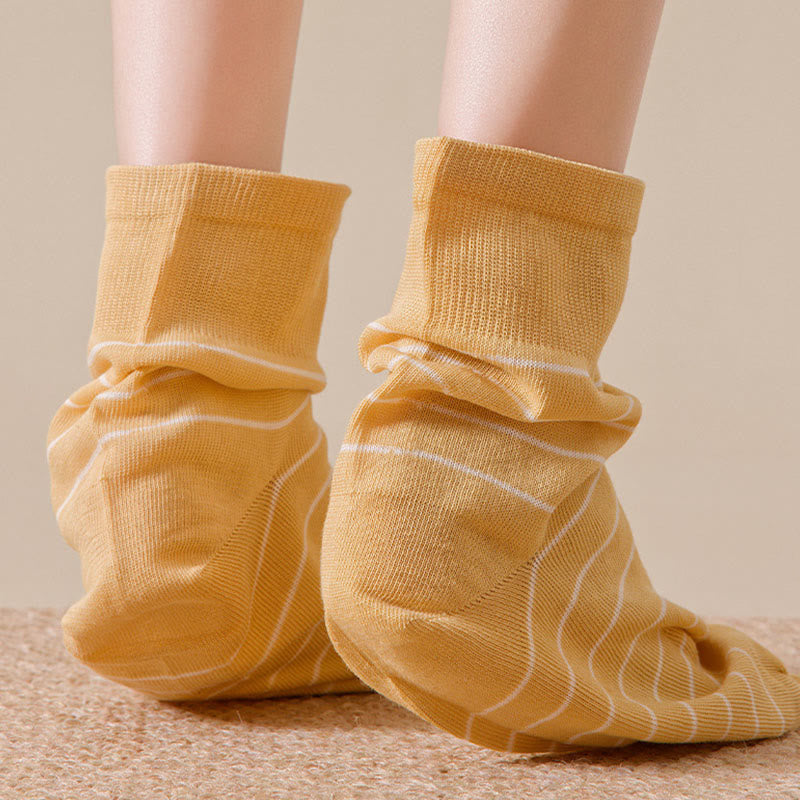Cotton Stripe Sleep Socks(5 Pairs) - image 7