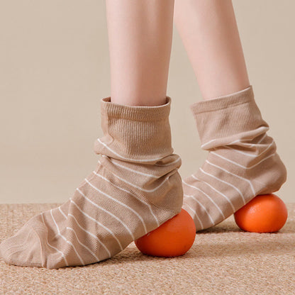 Cotton Stripe Sleep Socks(5 Pairs) - image 9