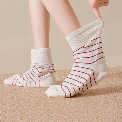 Cotton Stripe Sleep Socks(5 Pairs) - image 1