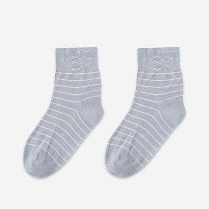 Cotton Stripe Sleep Socks(5 Pairs) - Blue - EU36-40(US3-7) - image 13