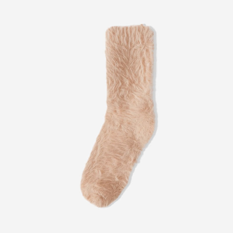 Thick Fluffy Sleep Socks(3 Pairs) - Pink - EU36-39(US3-6) - image 9