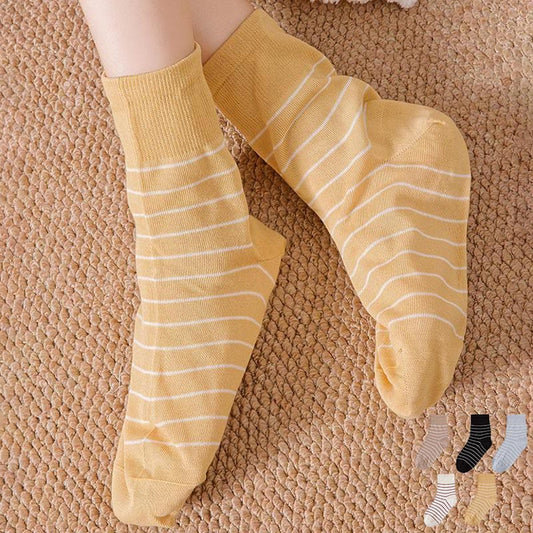 Cotton Stripe Sleep Socks(5 Pairs) - image 0