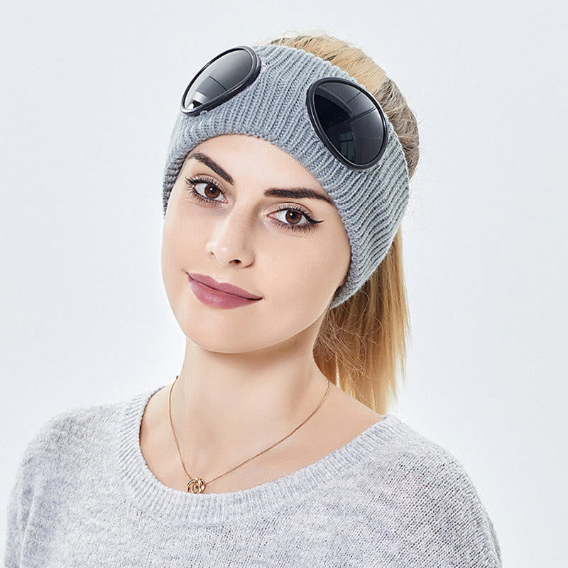 Solid Color Headband With Goggles - image 1