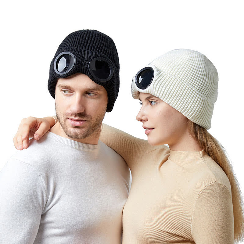 Keep Warm Beanie With Goggles - image 1