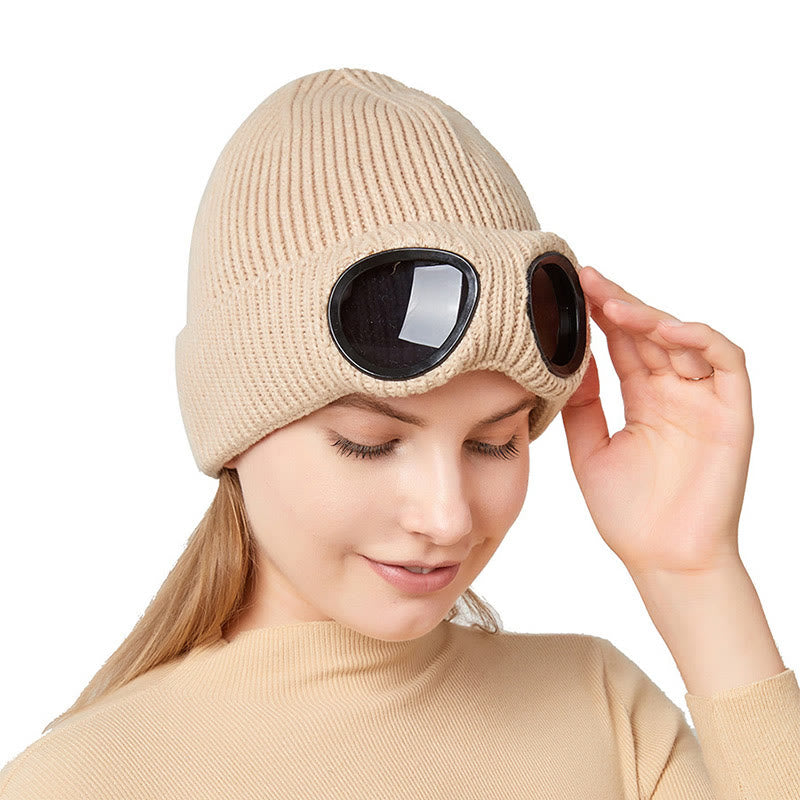 Keep Warm Beanie With Goggles - image 5