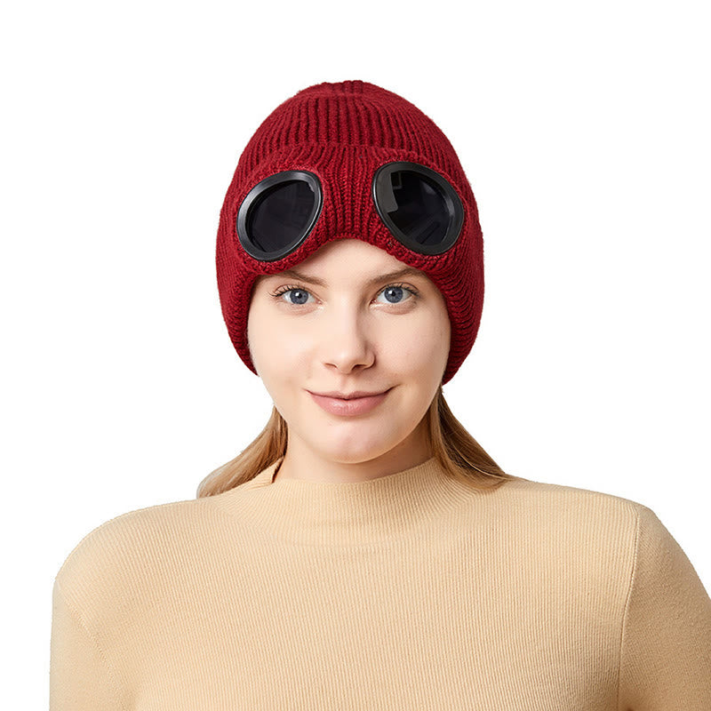 Keep Warm Beanie With Goggles - image 8