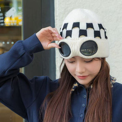 Grid Soft Beanie With Goggles - image 8